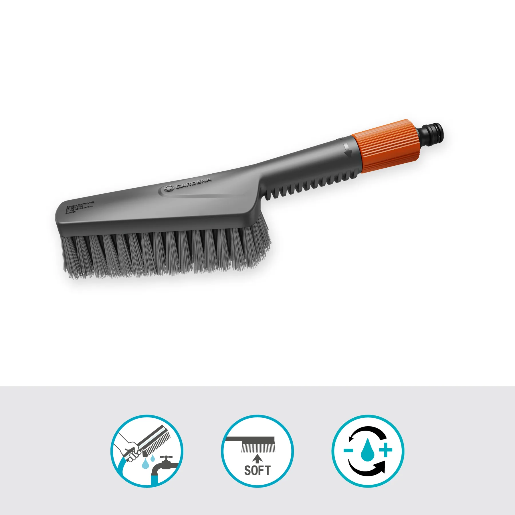 Cleansystem ruční kartáč S měkký, s přípojkou na hadici