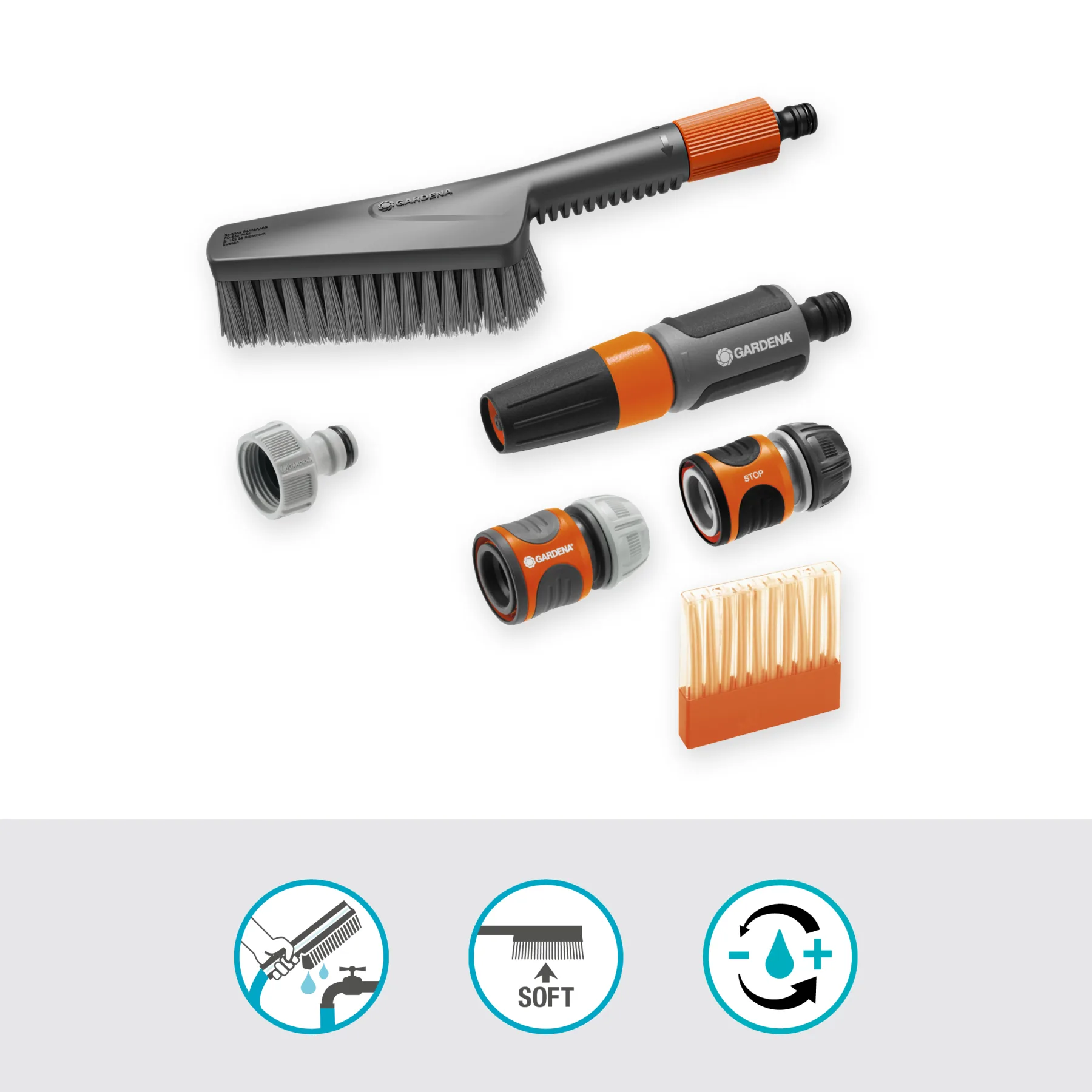 Cleansystem ruční kartáč S měkký – sada