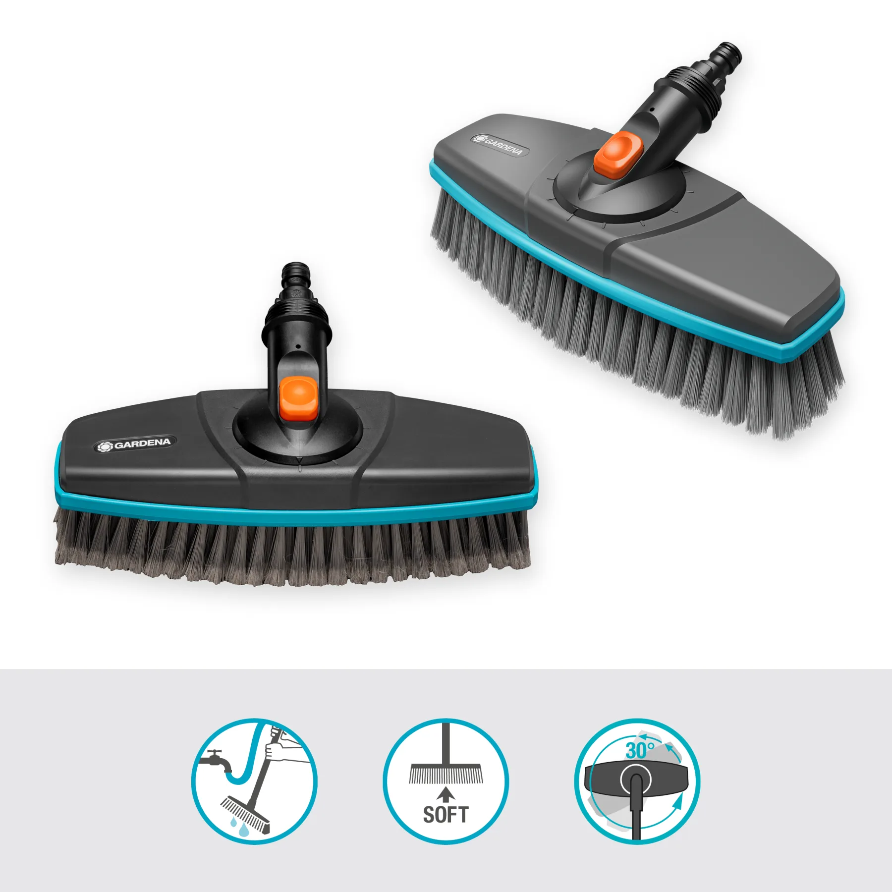Cleansystem ruční kartáč měkký, kartáč na větší, citlivé povrchy