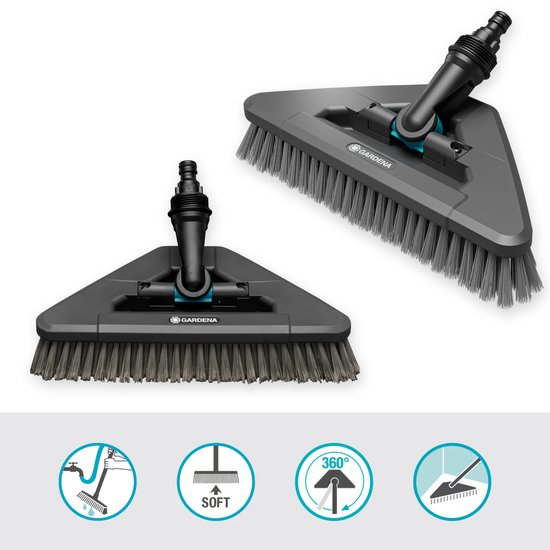 Cleansystem ruční kartáč měkký flex, kartáč na větší, citlivé povrchy