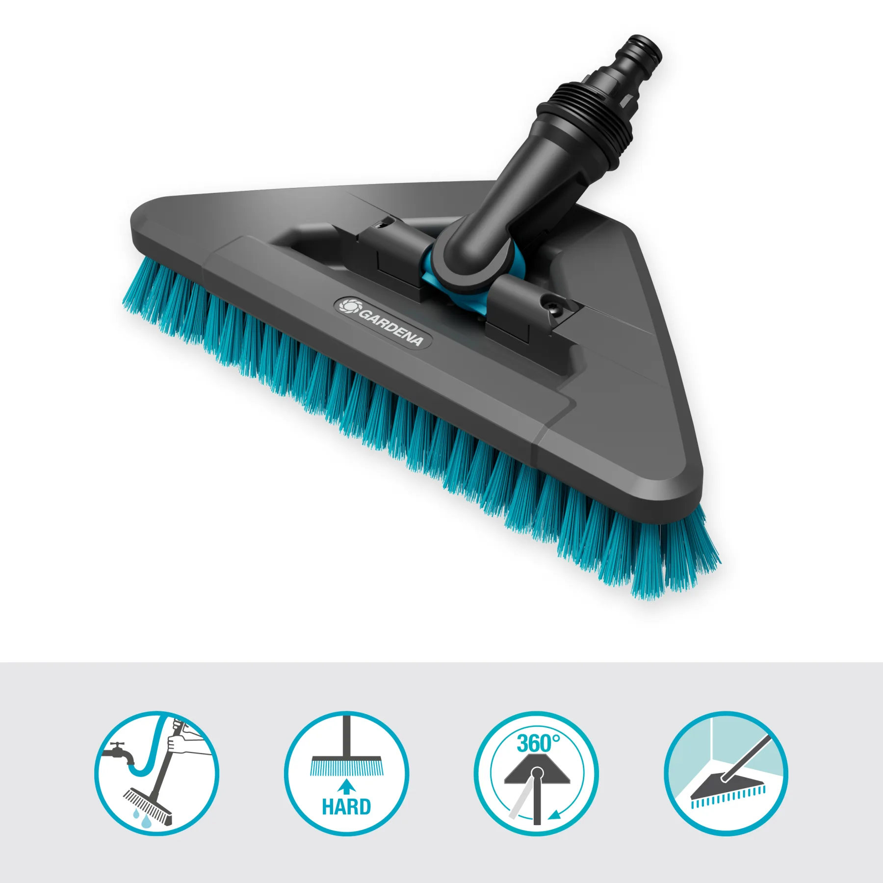 Cleansystem ruční kartáč tvrdý flex, pro větší, méně citlivé povrchy