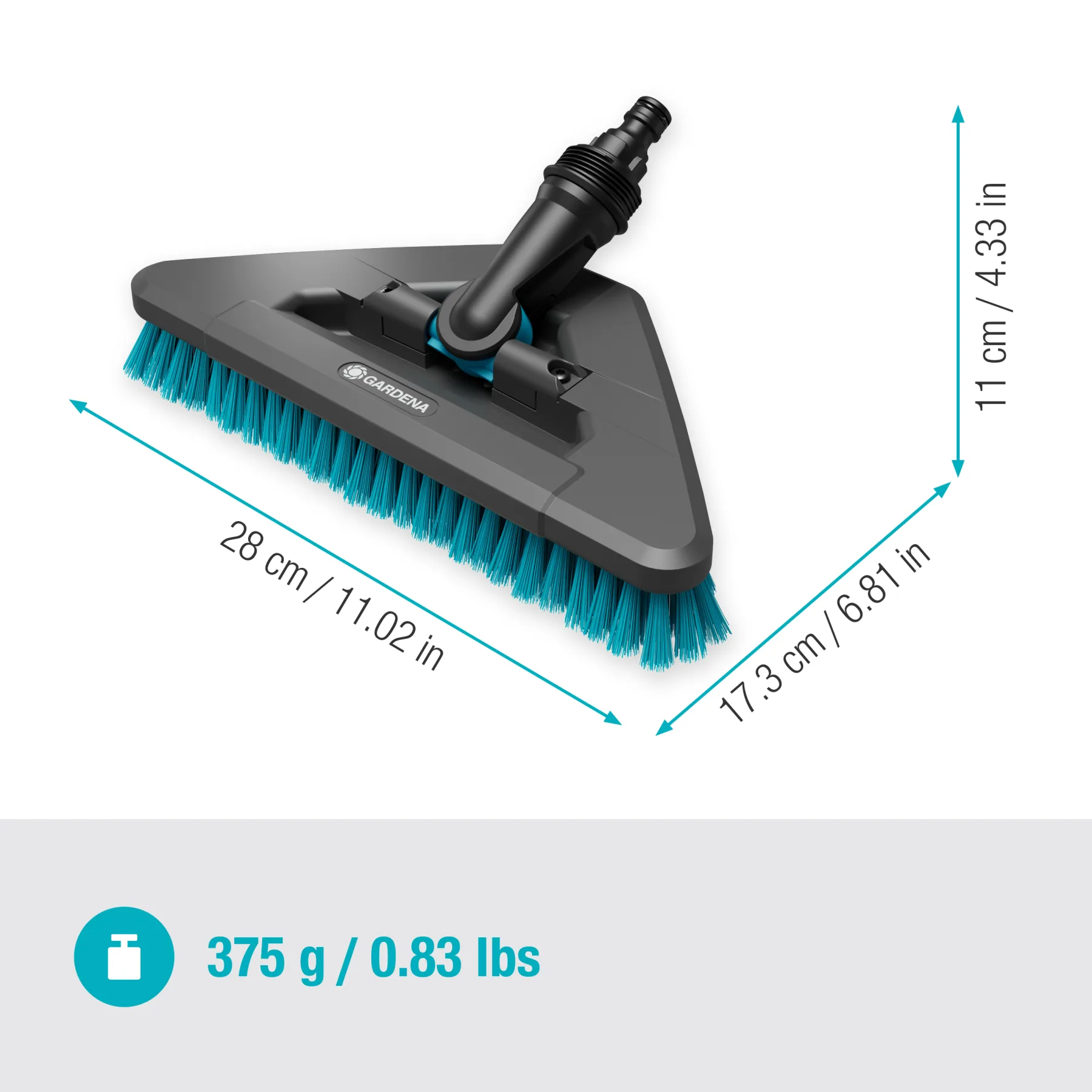 Cleansystem ruční kartáč tvrdý flex, pro větší, méně citlivé povrchy