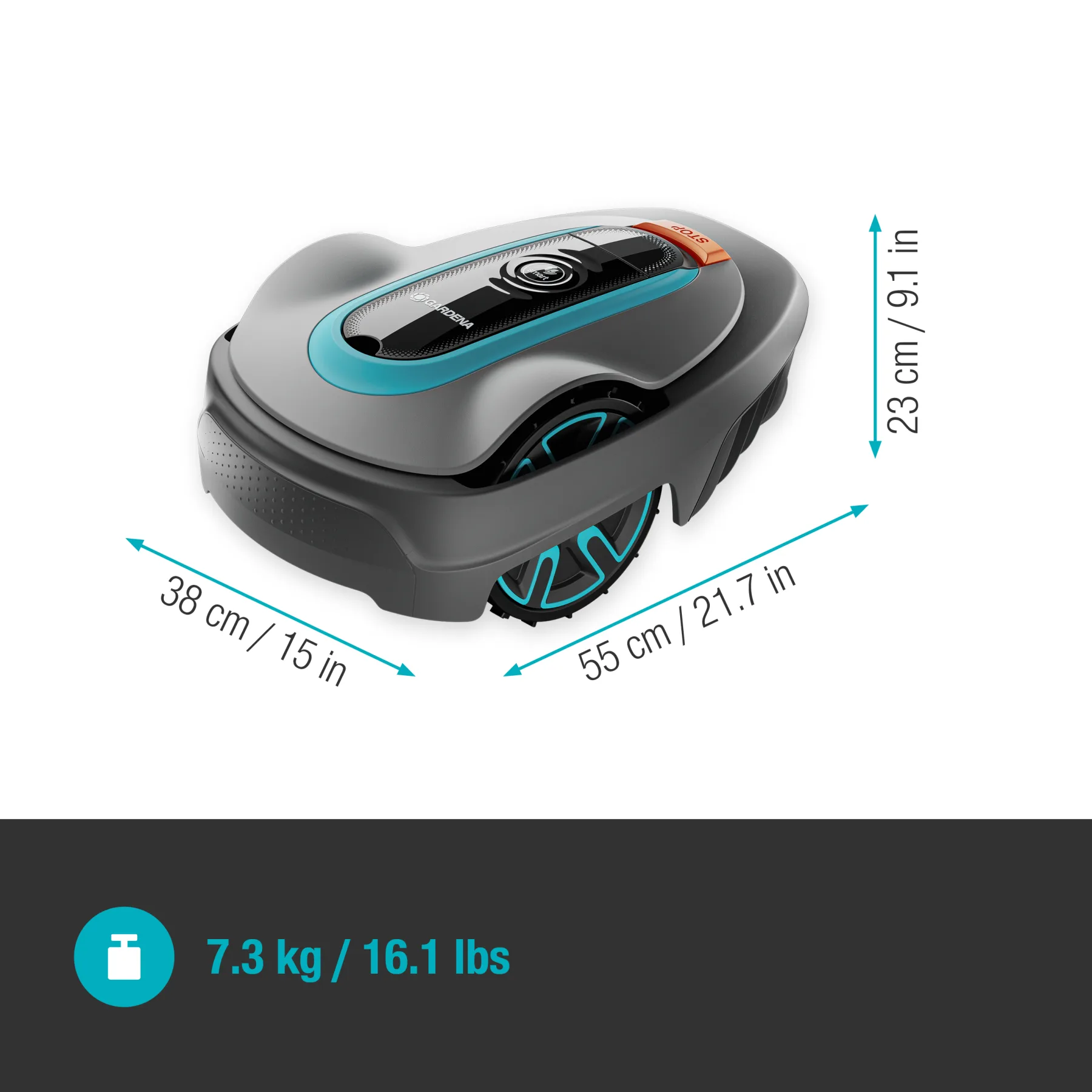 Robotická sekačka smart SILENO city, 600 m² - sada