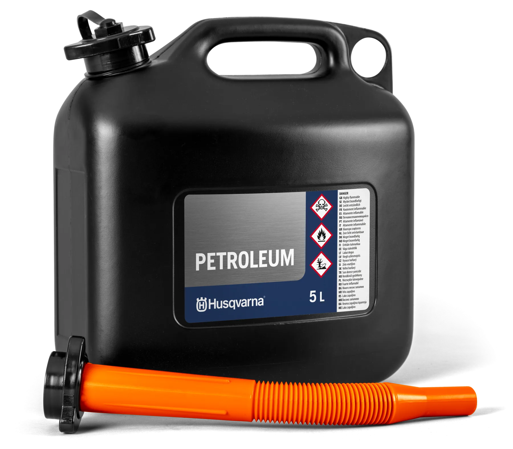 Kanystr na benzin Husqvarna, 5 l, černý