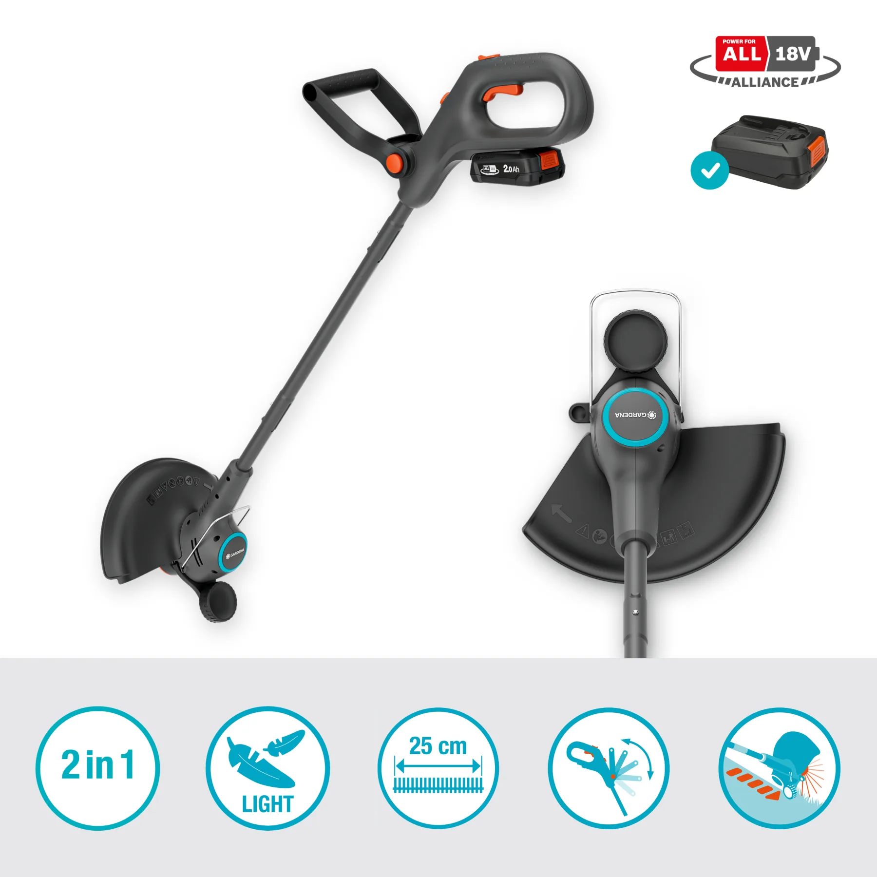 Akumulátorový vyžínač EasyTrim 25/18V P4A set