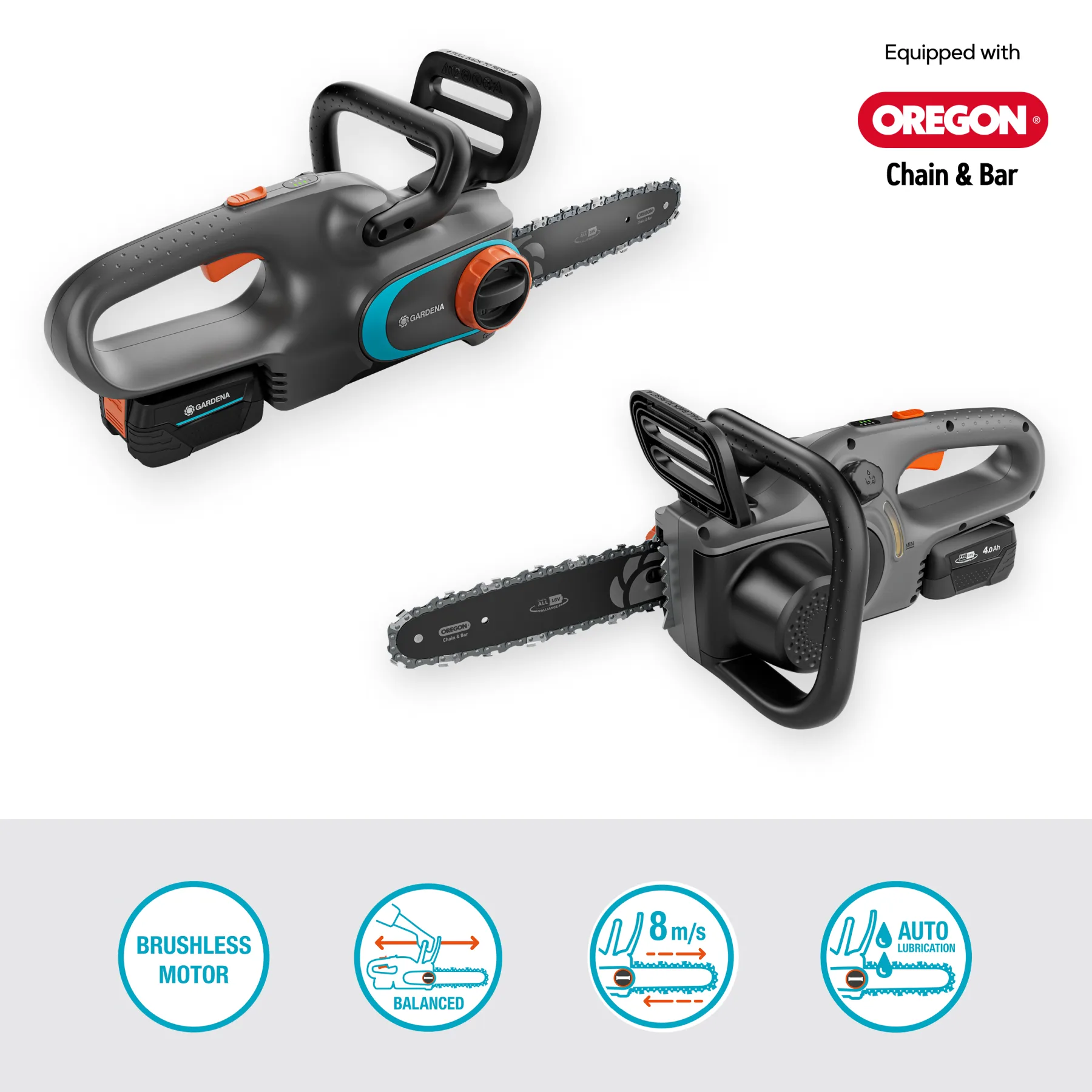 Akumulátorová řetězová pila PowerSaw 250/18V P4A set